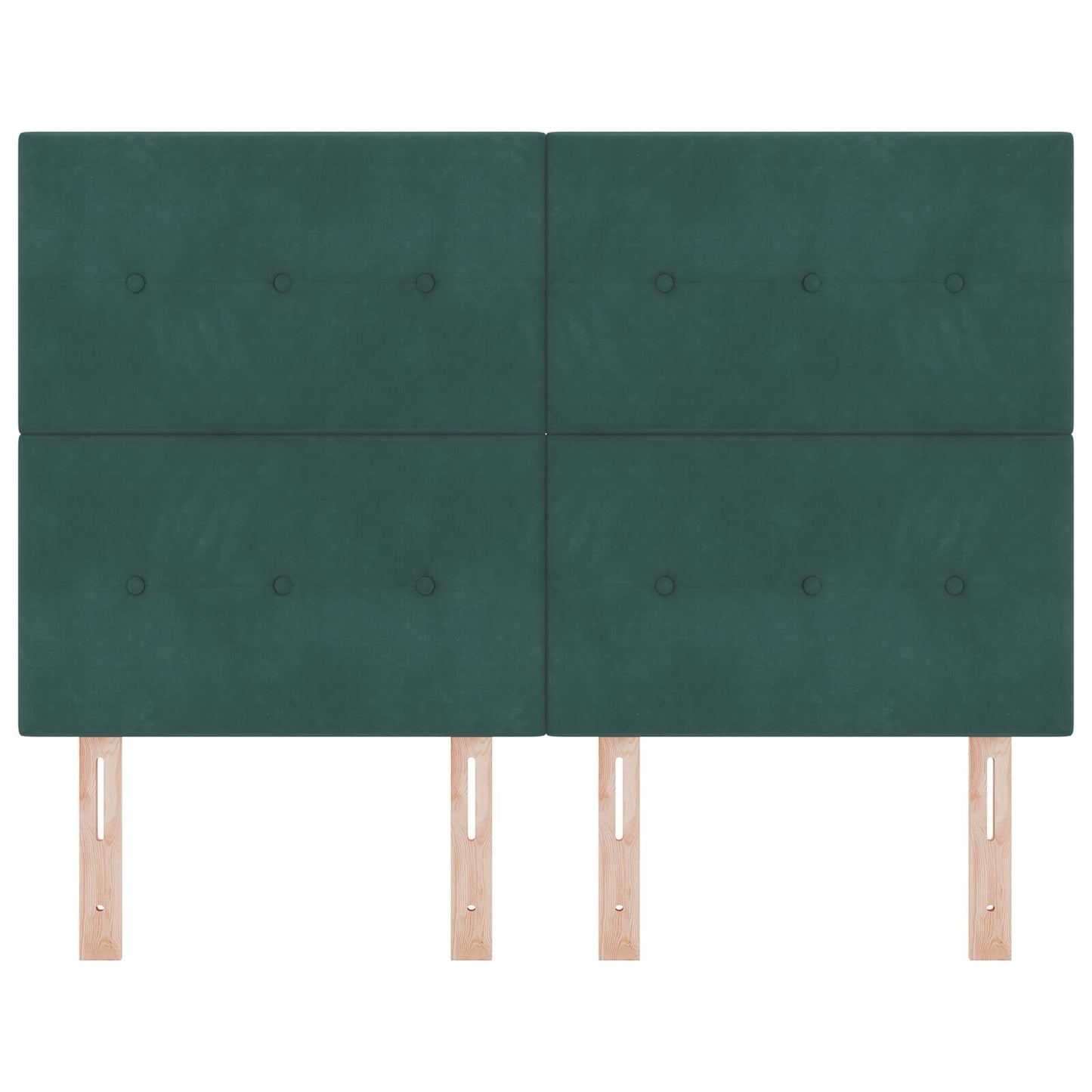 Hoofdbord Knopgeplooid Fluweel Donkergroen 160 cm Hoog hoofdbord
