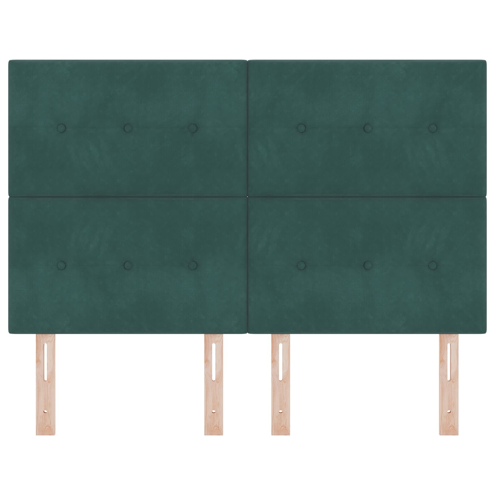Hoofdbord Knopgeplooid Fluweel Donkergroen 160 cm Hoog hoofdbord