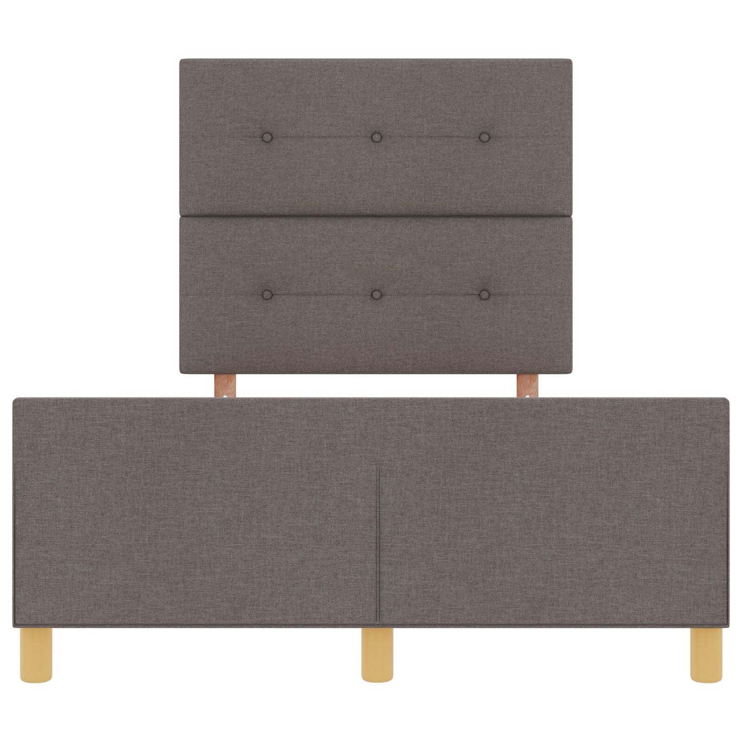 Bed Frame Taupe 120X200 Cm Stoffen Crème