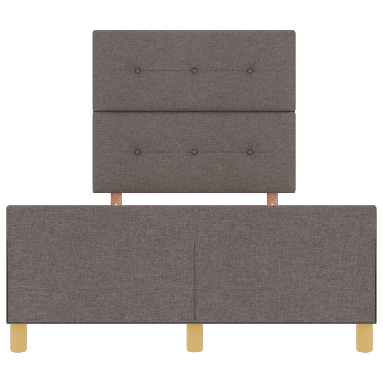 Bed Frame Taupe 120X200 Cm Stoffen Crème