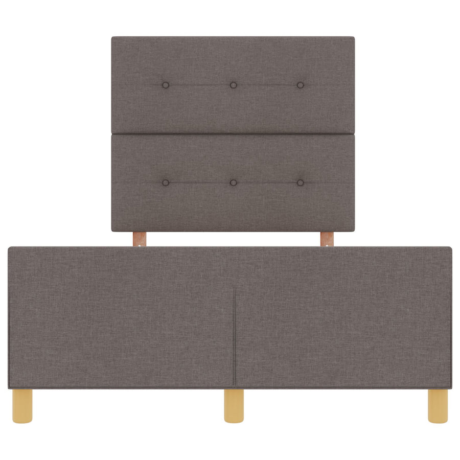 Bed Frame Taupe 120X200 Cm Stoffen Crème