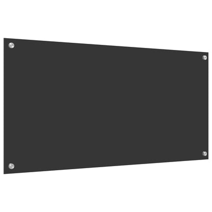 Keukenachterwand 100X50X0,6 Cm Gehard Glas Donkergrijs 100 x 50 cm