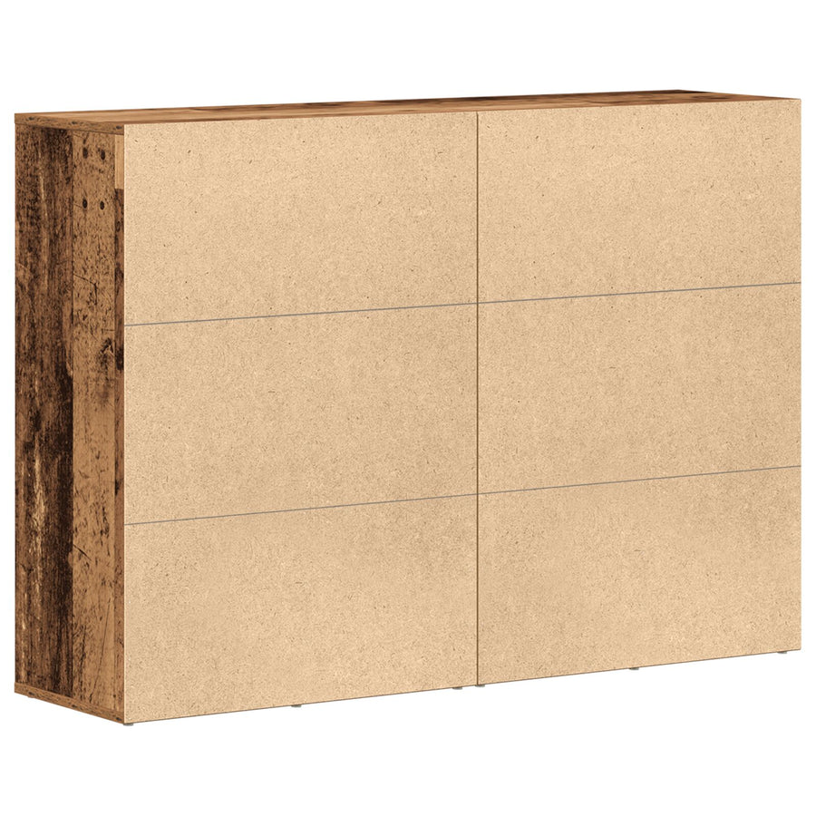Zijtafel Set Van 2 Oud Hout Massief Hout Zijtafel Rechthoekig