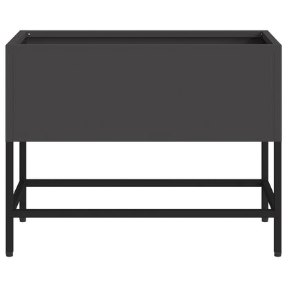 Verhoogde Tuinbed Staal Zwart 60 x 26 x 45 cm
