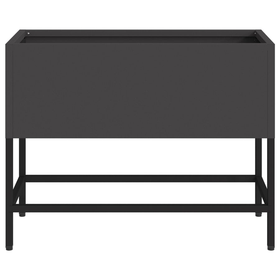 Verhoogde Tuinbed Staal Zwart 60 x 26 x 45 cm