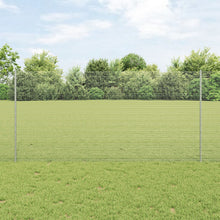 Gelaste Draadomheining Met 22 U-Palen Zilver 1.2X25 M Staal