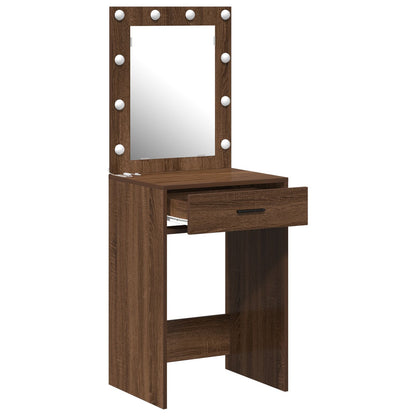 Kaptafel Met Led Verlichting Bruin Eik Bruin eiken 50 x 41 x 135 cm