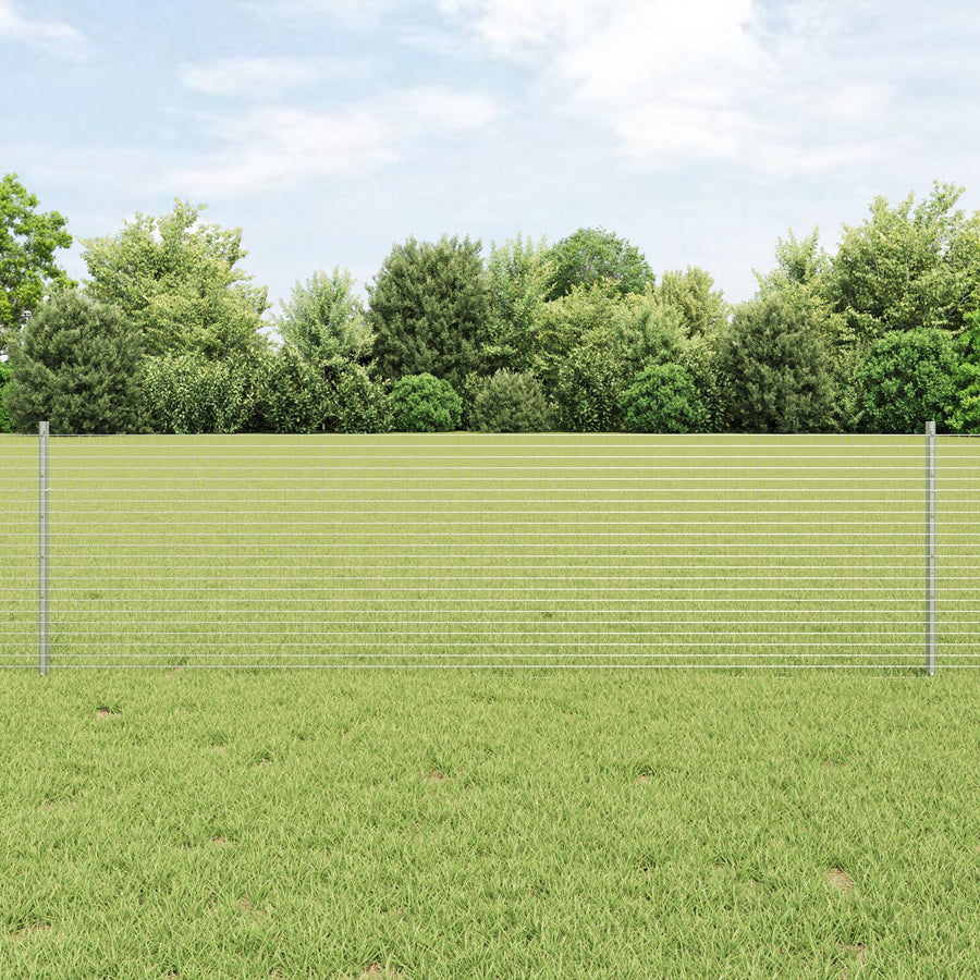 Gegalvaniseerd Draadhek Met 10 U-Palen Zilver 0,6X25 M Staal