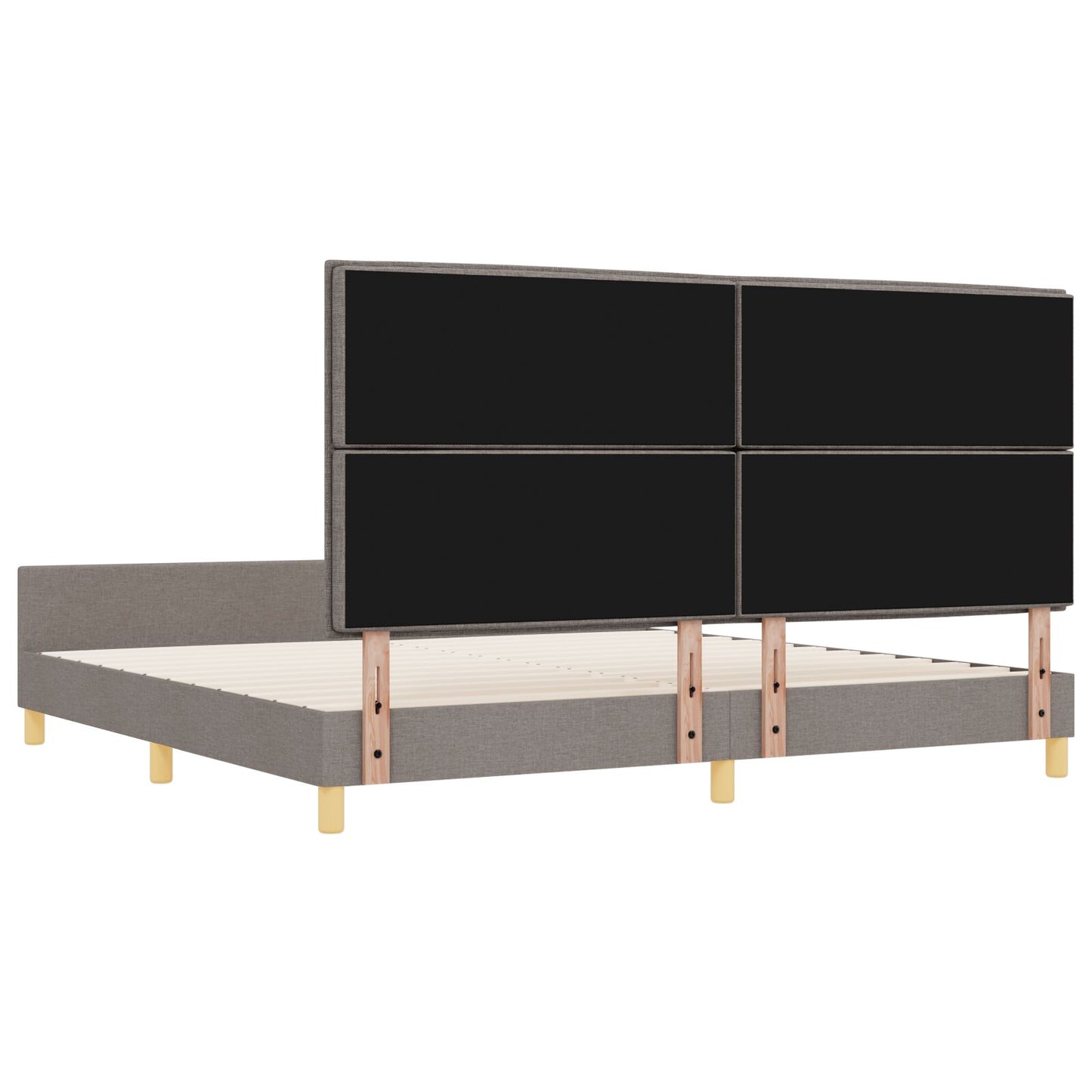 Bedframe Taupe 200X200 Cm Stof Crème