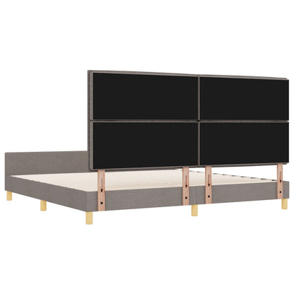 Bedframe Taupe 200X200 Cm Stof Crème