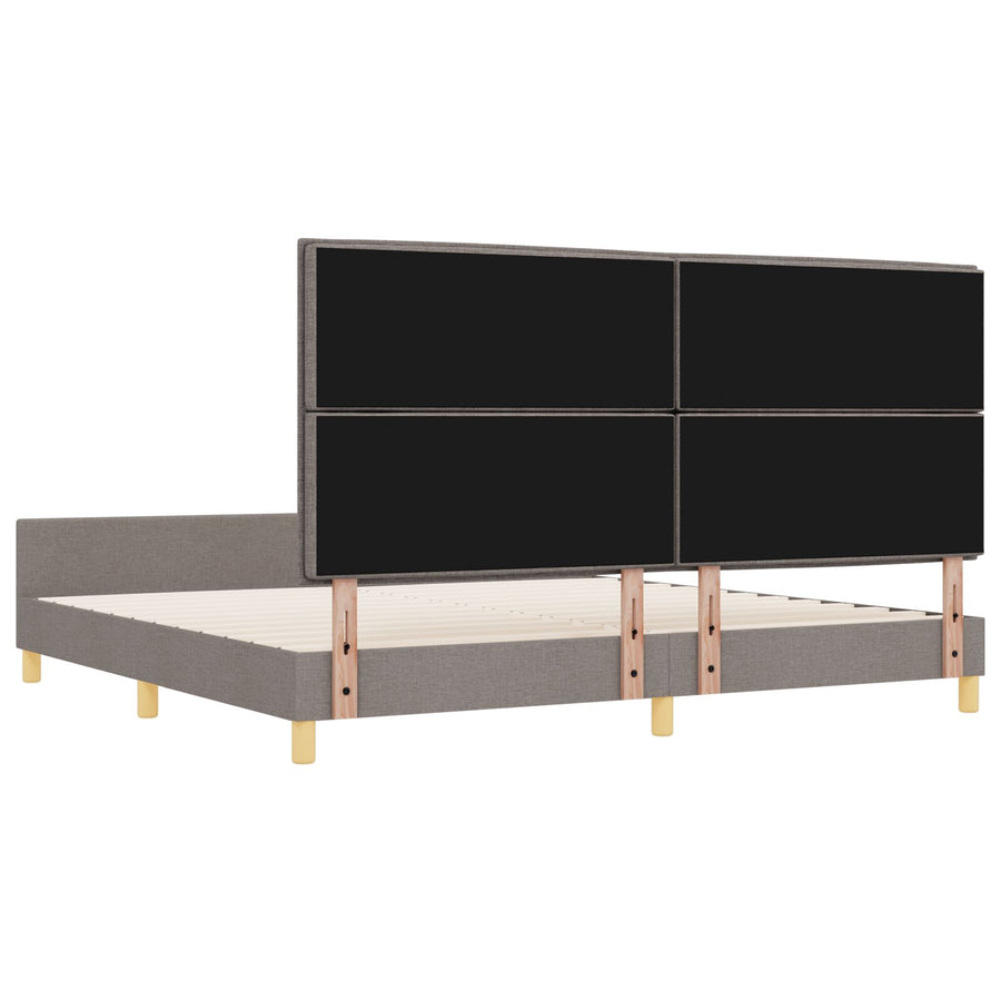 Bedframe Taupe 200X200 Cm Stof Crème