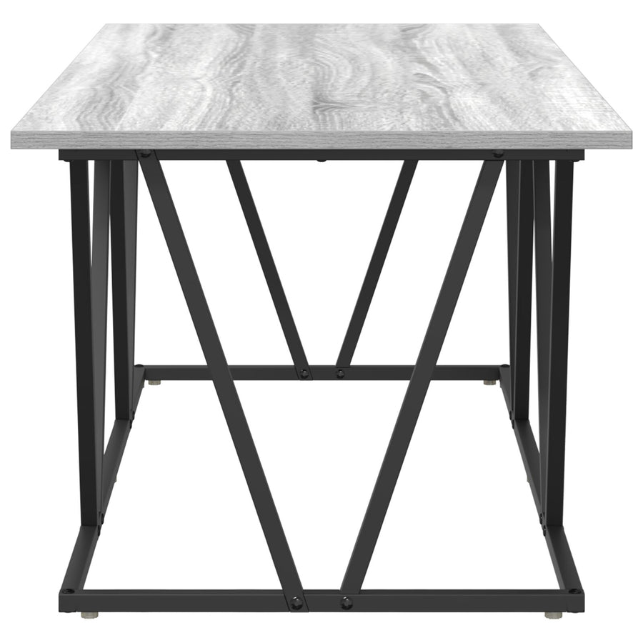 Salontafel 120X60X40 Cm Gemaakt Van Bewerkt Hout En Metaal Grijze sonoma