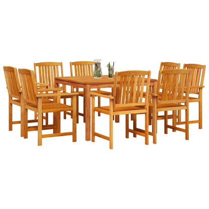 9-Delige Tuin-Eettafel Set Van Massief Acaciahout 8-Persoons Tafellengte 180 cm
