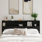 Hoofdeinde kast zwart eiken 200x19x103,5 cm