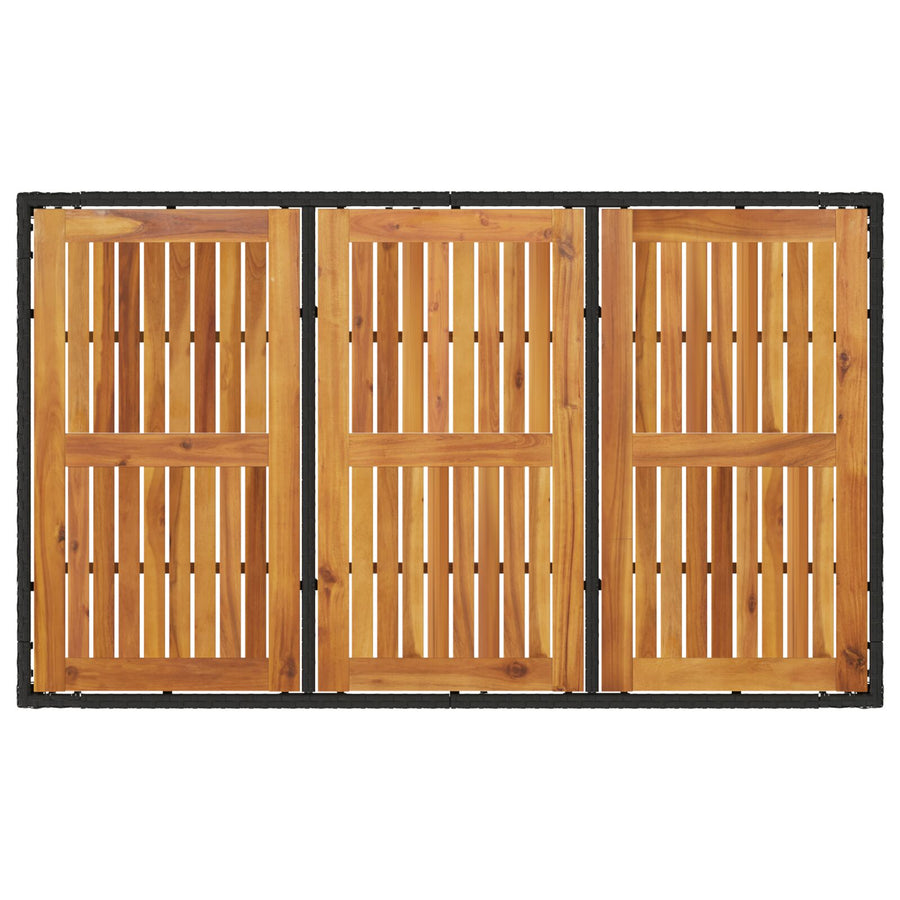 5-Delige Tuindining Set Met Kussens Zwart Poly Rattan