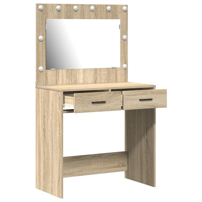Kaptafel Met Led-Verlichting Sonoma eiken 78.5 x 41 x 135 cm