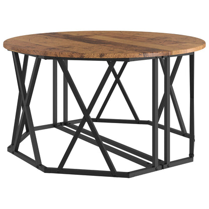Salontafel 80X80X42 Cm Gelaagd Hout Oud hout