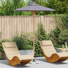 Garden Parasol Dark Grey Ø 270 x 260 cm Bamboo