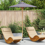 Parasol rond Ø 270 cm donkergrijs bamboe