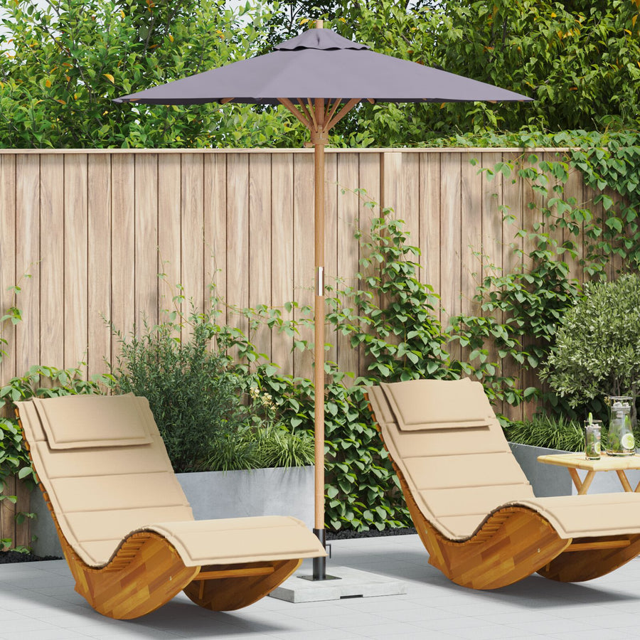 Tuinparasol 180X230 Cm Bamboe 180 x 180 x 230 cm Donkergrijs