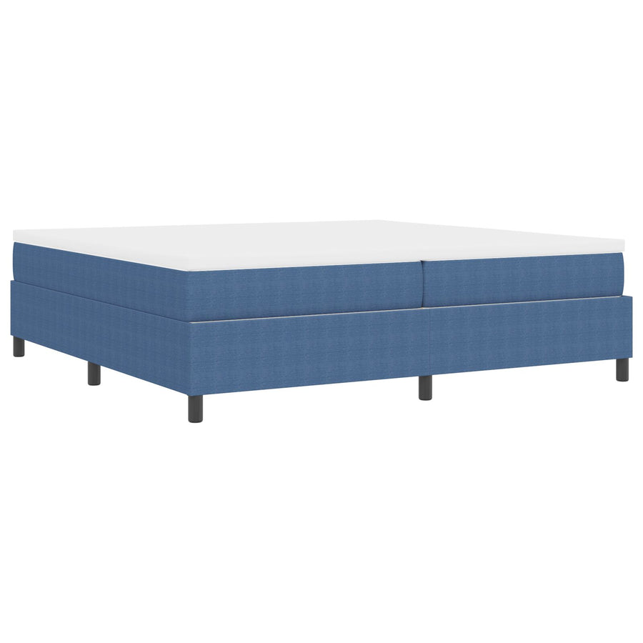 Boxspring Bed Met Matras Blauw 200X200 Cm Corduroy Stof