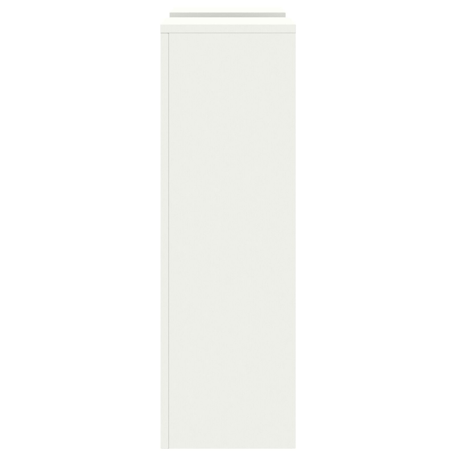 Buitenplantstands Pilaar 2 Stuks 24X24X75 Cm Staal Wit 2x (75 cm)