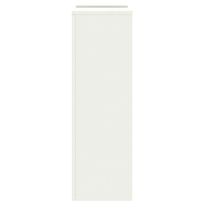 Buitenplantstands Pilaar 2 Stuks 24X24X75 Cm Staal Wit 2x (75 cm)