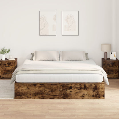 Opslagbed Smoked Oak Gerookt Eiken 200 x 200 cm