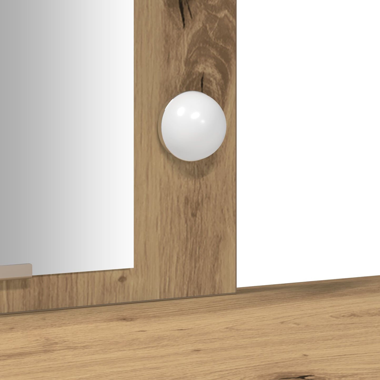 Dressing Tafel Met Led Verlichting 102X33X135 Cm Artisan eiken