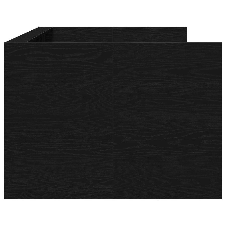 Zwart Eiken Ladebed Met Lades Zwart Eiken Bewerkt Hout 90 X 200 Cm