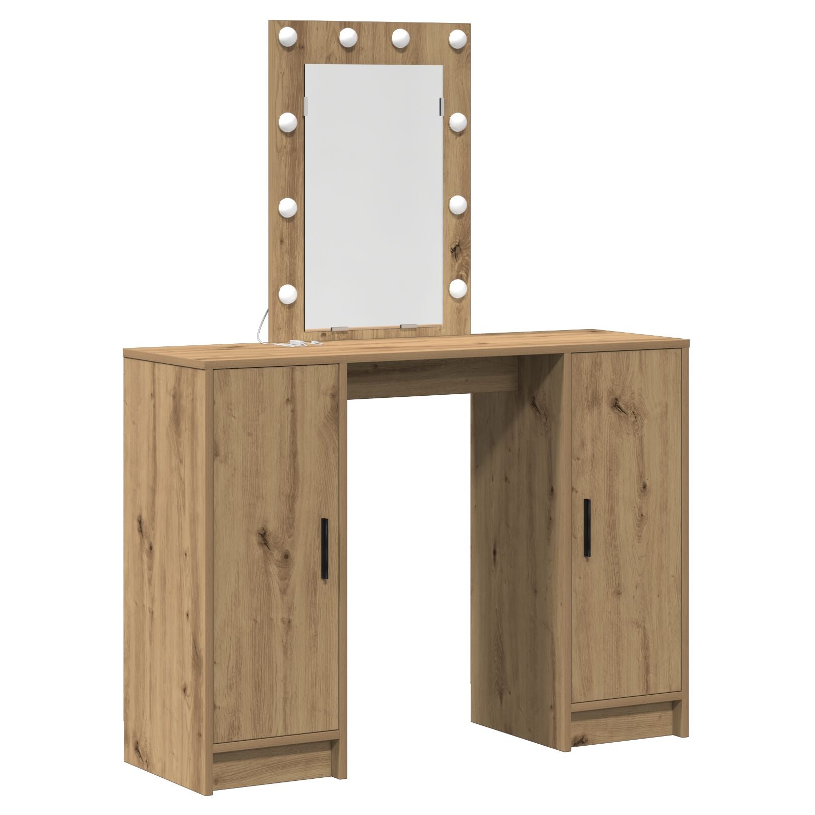 Dressing Tafel Met Led Verlichting 102X33X135 Cm Artisan eiken