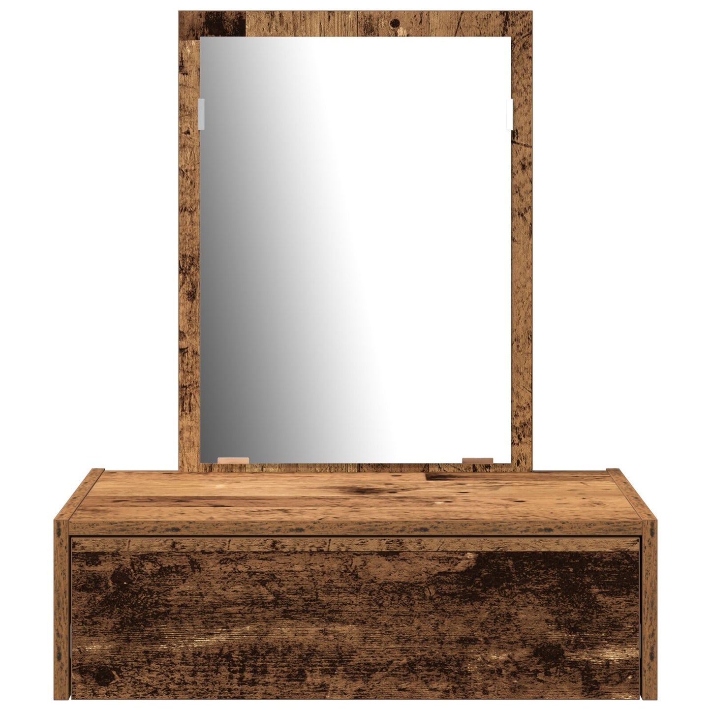 Wandkaptafel 60 x 40 x 70 cm Oud hout zonder LED