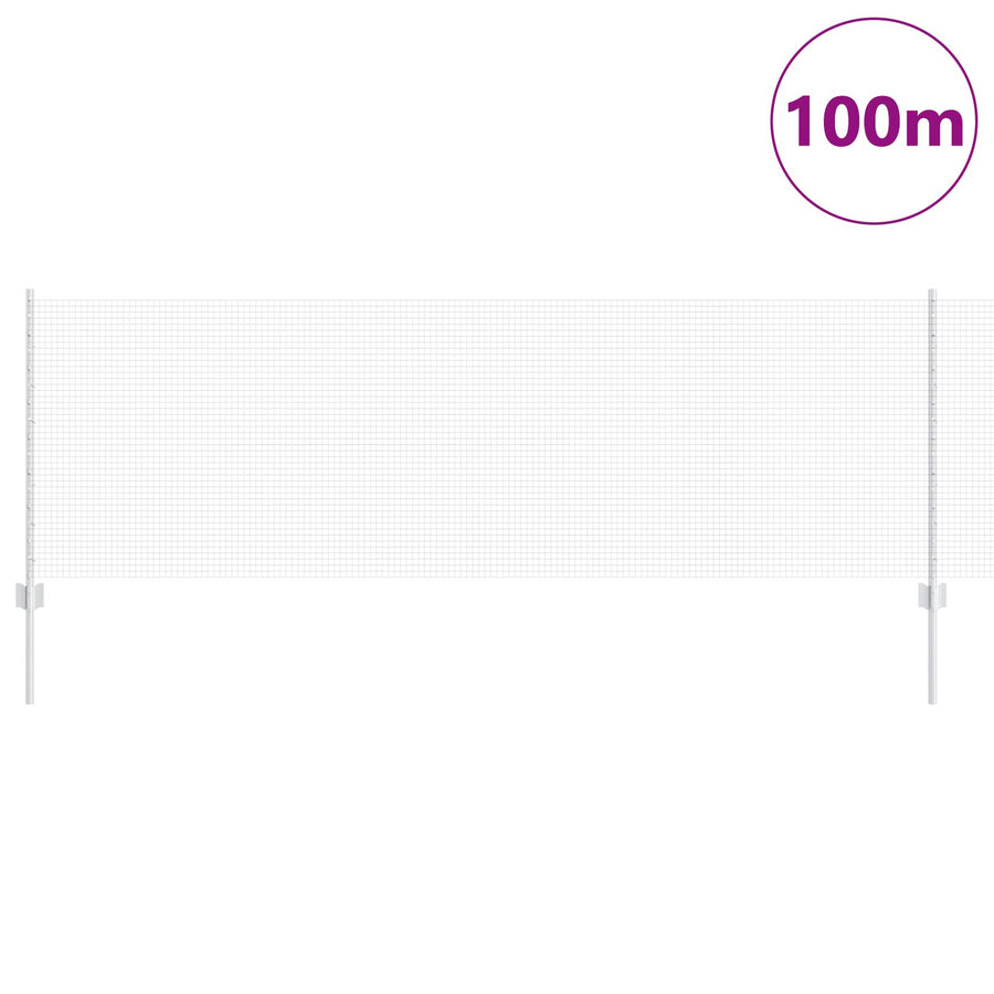 Gegolfd Draadhek Met 44 U-Palen Zilver 0.8X100 M Staal