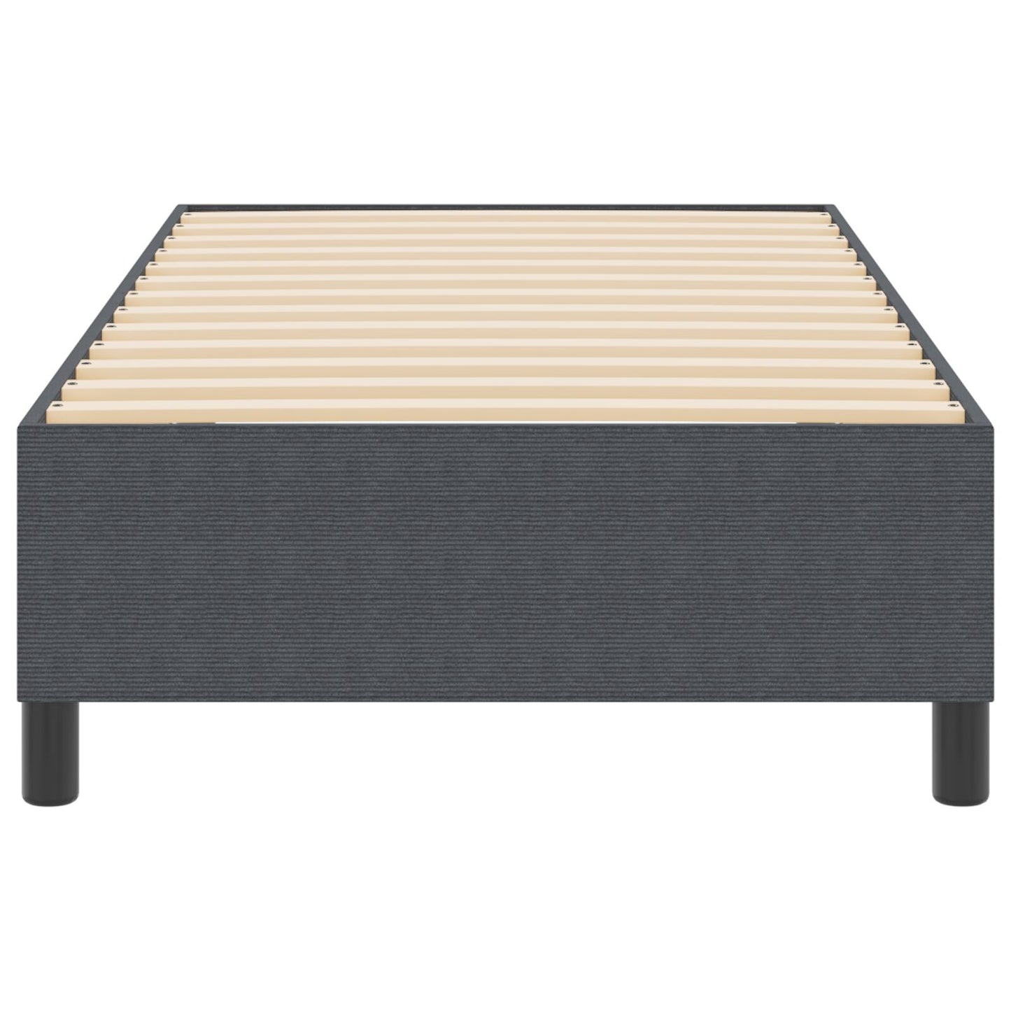 Boxspring Bed Corduroy Stof Donkergrijs 100 x 200 cm