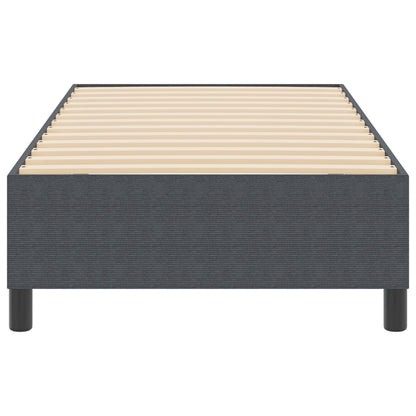 Boxspring Bed Corduroy Stof Donkergrijs 100 x 200 cm
