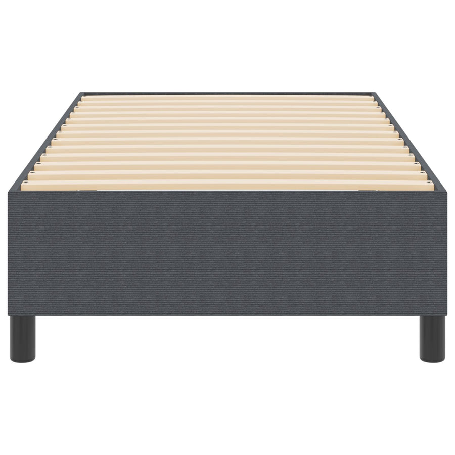 Boxspring Bed Corduroy Stof Donkergrijs 100 x 200 cm