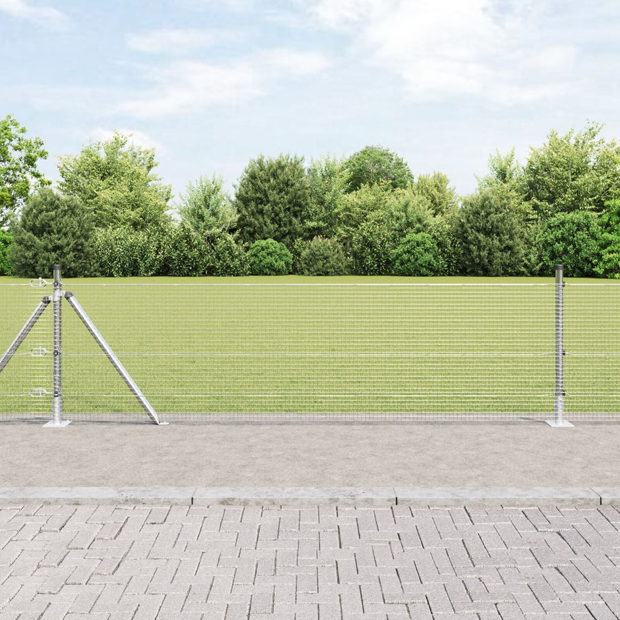 Hekpaalset 25 X 0.5 M Set Van 2 Gegalvaniseerd Staal Duurzaam Gegalvaniseerd Staal