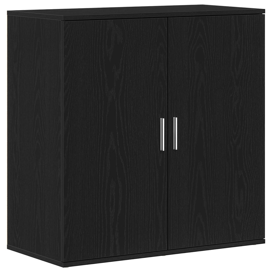 Sideboard Zwart Eiken 79X38X80 Cm Engineered Wood
