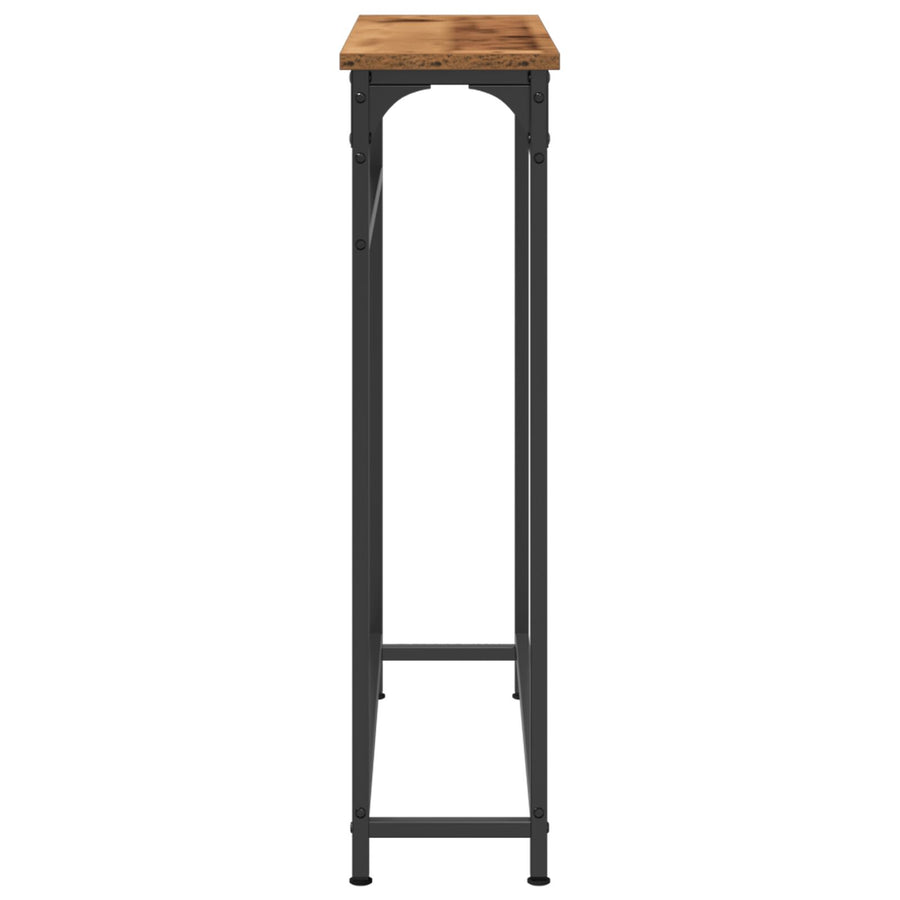 Console Tafel Oude Hout 75X19,5X75 Cm Gefabriceerd Hout En Staal Oud hout