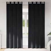 Verduisterende gordijnen 2 stuks zwart 140x260 cm polyester