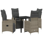 Tuinset poly rattan 5-delig beige