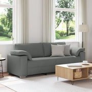 Bank donkergrijs 219x80x82 cm stof
