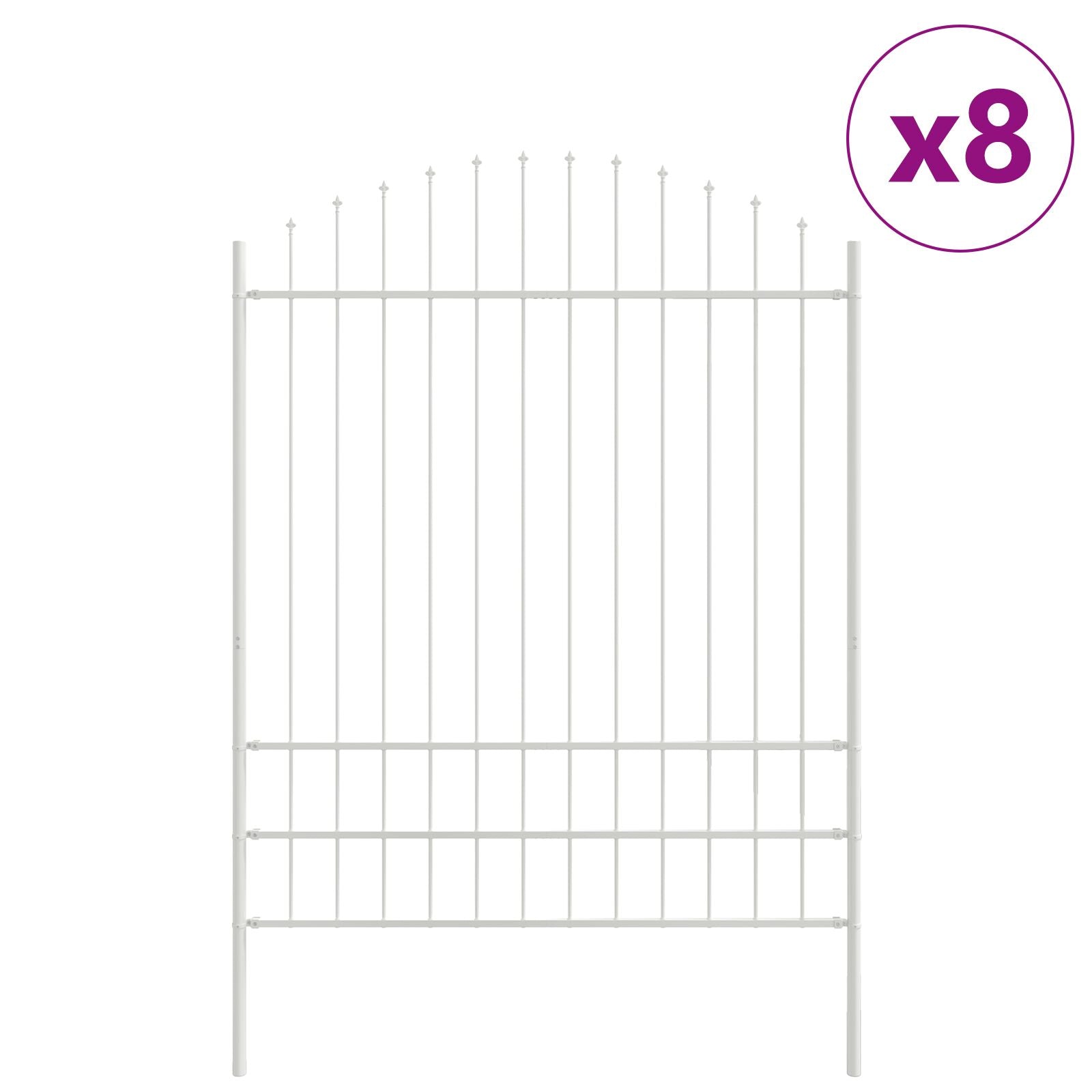 Tuinnaam Met Hoepeltop 13,6X2 M Staal Wit 13.6 m 175-200 cm