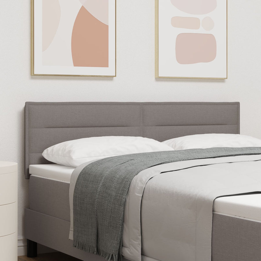 Hoofdbord Lijnen Ontwerp Stof Taupe 140 cm Laag hoofdbord