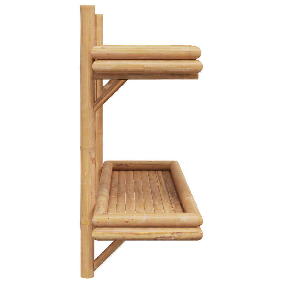 Wandplank 2-Tier 75X26X60 Cm Bamboe 75 cm