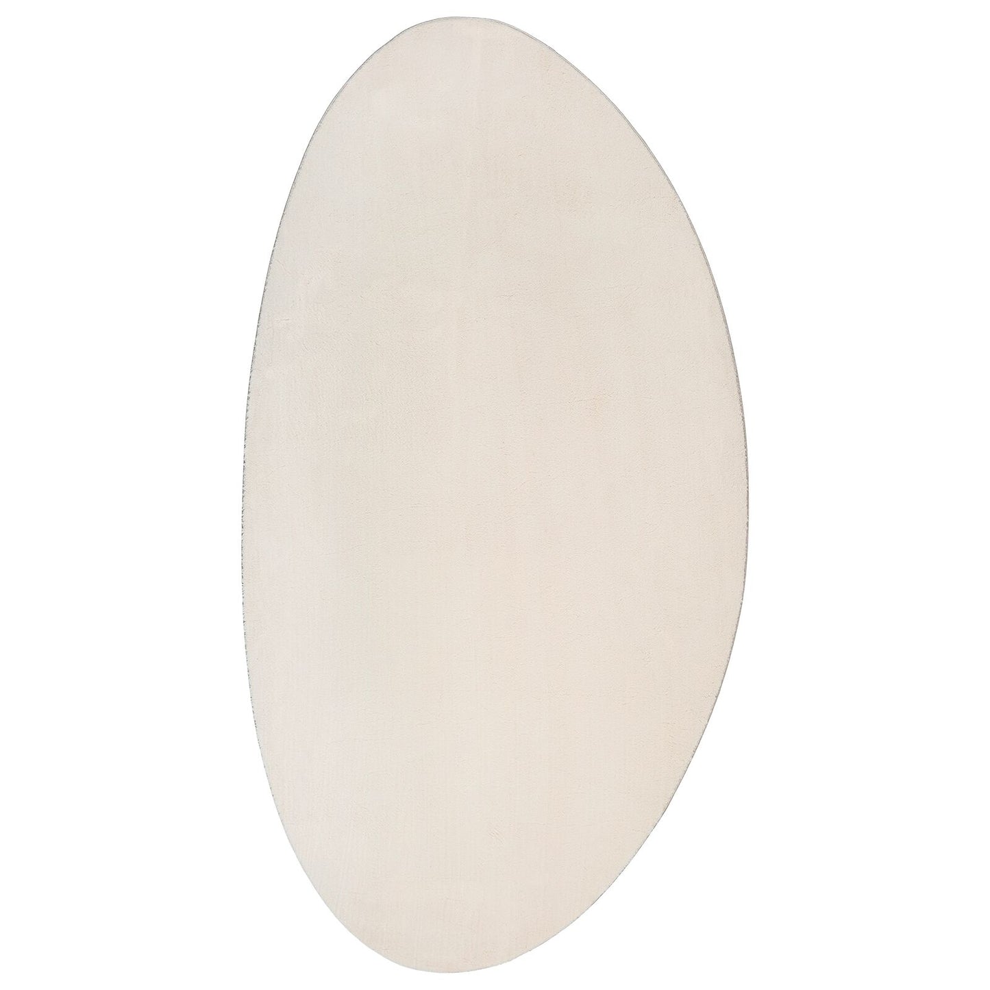 Tapijt 'Huarte' Korte Pool Zacht En Wasbaar Beige 100 x 200 cm Ovaal-Asymmetrisch