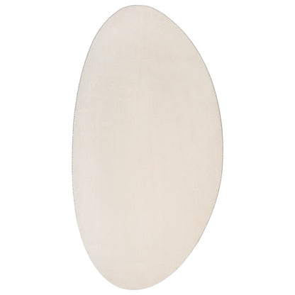 Tapijt 'Huarte' Korte Pool Zacht En Wasbaar Beige 100 x 200 cm Ovaal-Asymmetrisch