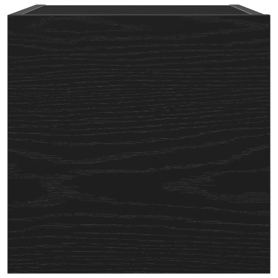 Tv Kast Voor Wandmontage Zwart Eik 30,5X30X30 Cm