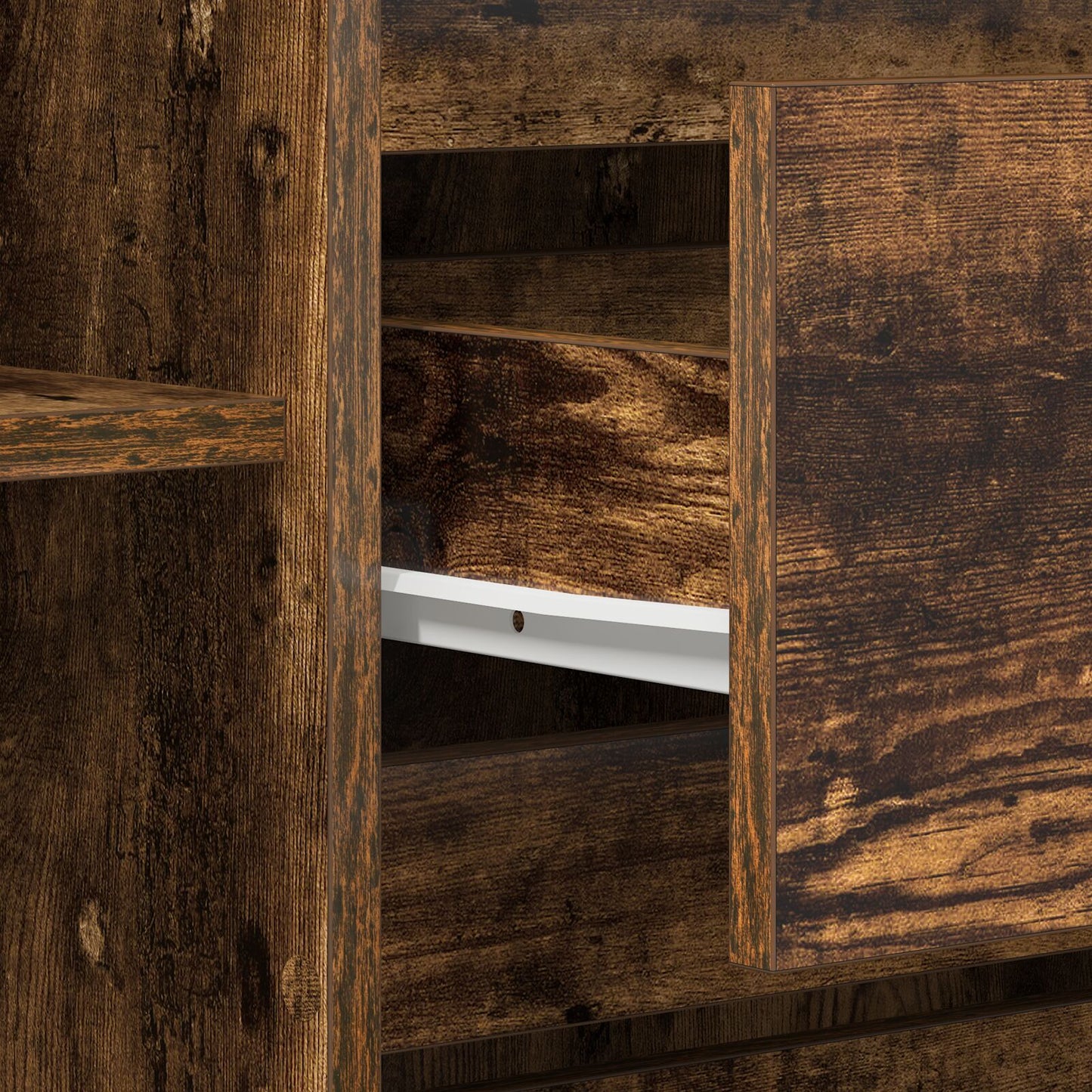 Dressoir Gerookte Eik Massief Hout Dressoir Rechthoekig