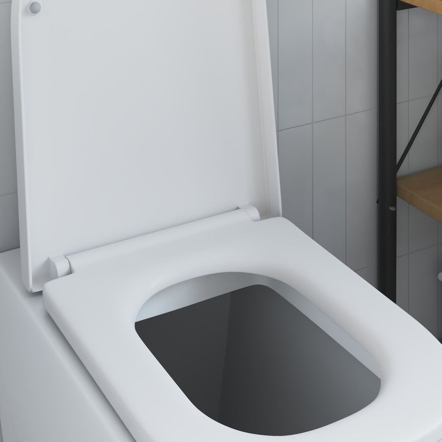 Snelsluiting Toiletbril Met Soft Close Duroplast Wit